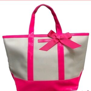 Juicy Couture Vibrant Pink and Cream Tote